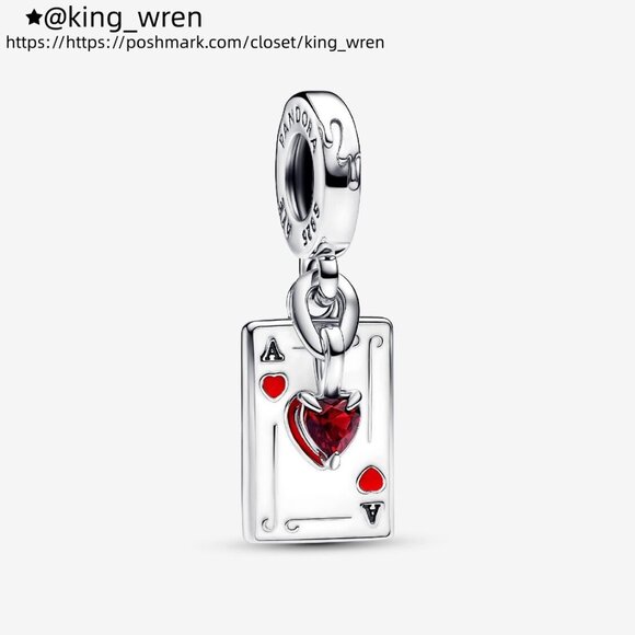 Pandora Disney Villains Queen of Hearts Double Dangle Charm - Picture 1 of 6